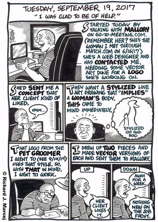 Daily Comic Journal: September 19, 2017: “I Was Glad To Be Of Help.”