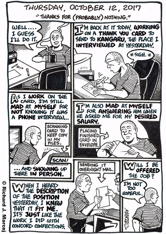 Daily Comic Journal: October 12, 2017: “Thanks For (Probably) Nothing.”