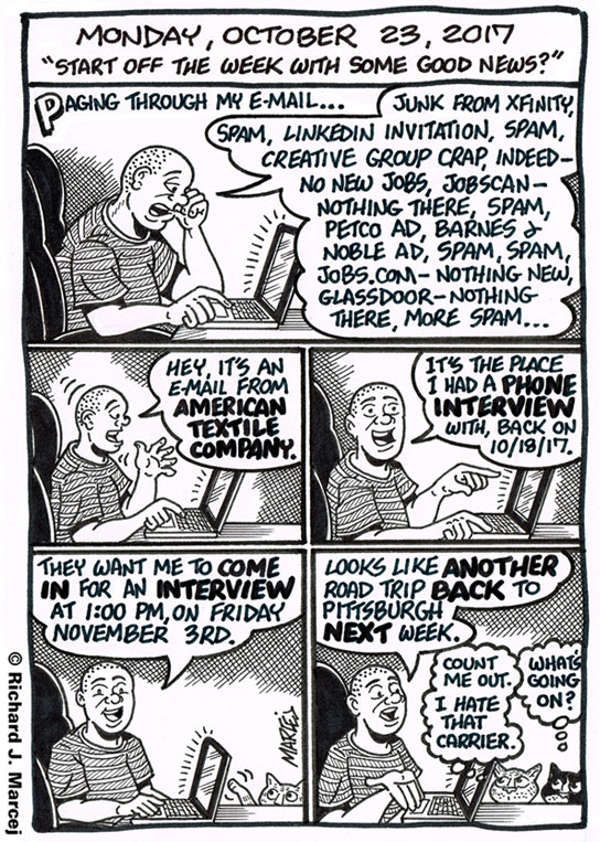 Daily Comic Journal: October 23, 2017: “Start Off The Week With Some Good News?”