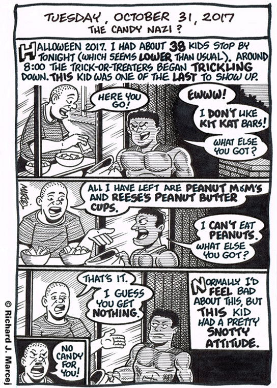 Daily Comic Journal: October 31, 2017: “The Candy Nazi?”