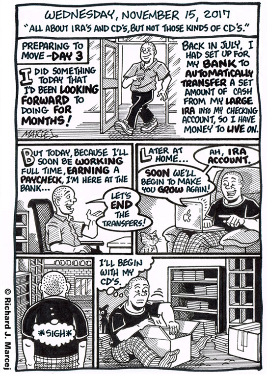 Daily Comic Journal: November 15, 2017: “All About IRA’s And CD’s, But Not Those Kind Of CD’s.”
