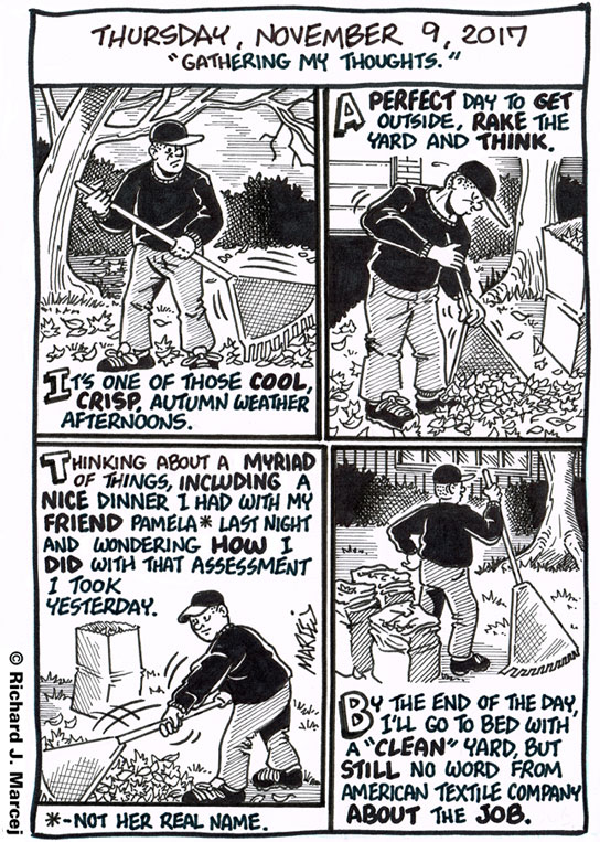 Daily Comic Journal: November 9, 2017: “Gathering My Thoughts.”