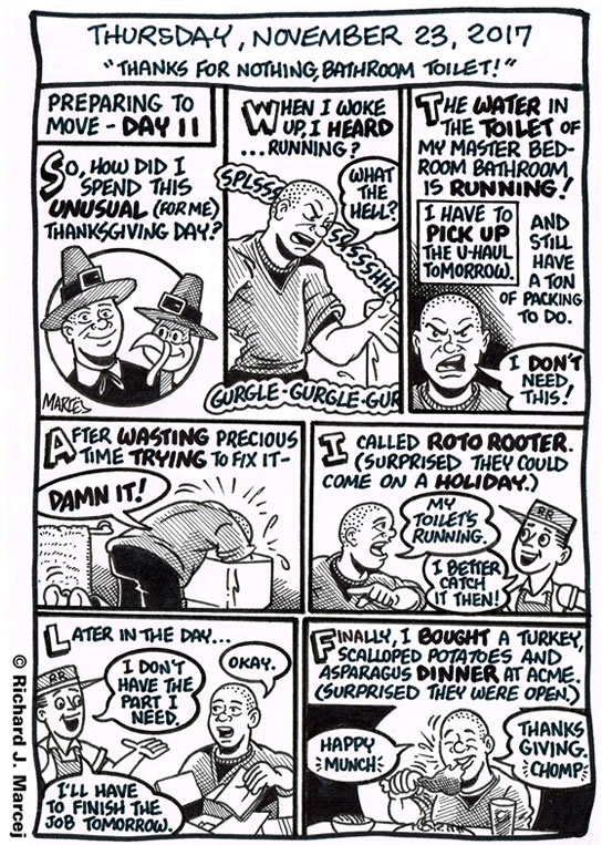 Daily Comic Journal: November 23, 2017: “Thanks For Nothing, Bathroom Toilet!”