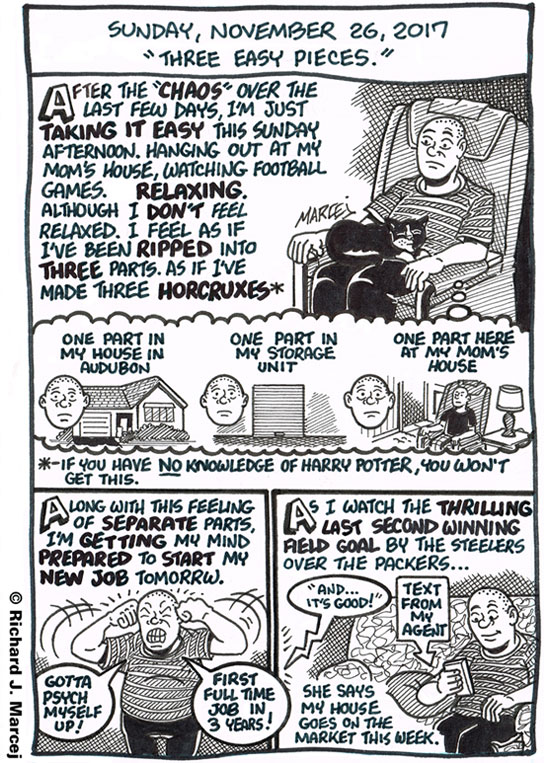 Daily Comic Journal: November 26, 2017: “Three Easy Pieces.”