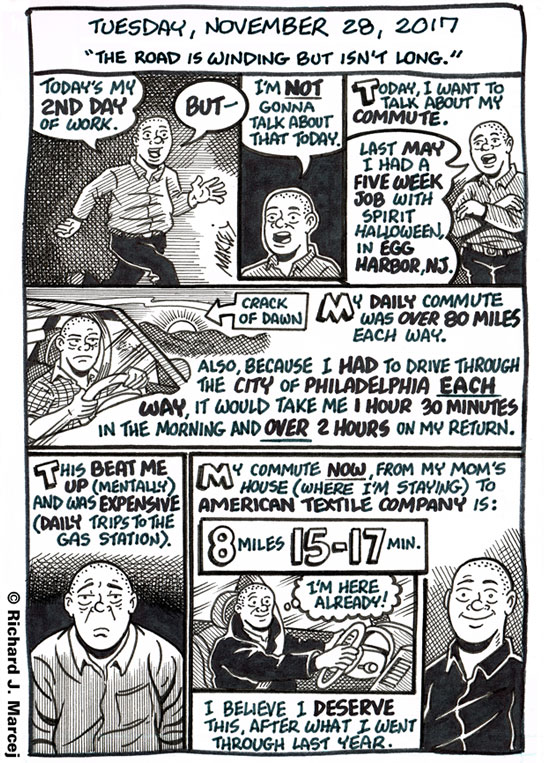 Daily Comic Journal: November 28, 2017: “The Road Is Winding But Isn’t Long.”