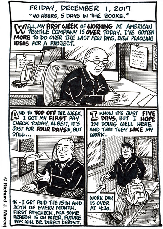 Daily Comic Journal: December 1, 2017: “40 Hours, 5 Days In The Books.”