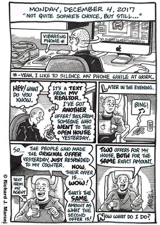 Daily Comic Journal: December 4, 2017: “Not Quite Sophie’s Choice, But Still…”