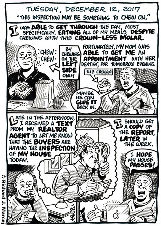Daily Comic Journal: December 12, 2017: “This Inspection May Be Something To Chew On.”