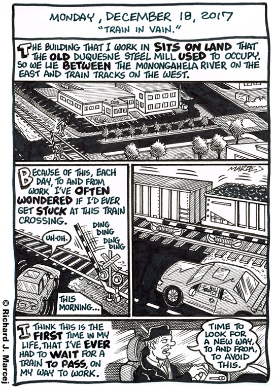 Daily Comic Journal: December 18, 2017: “Train In Vain”