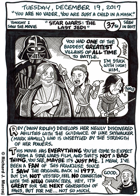 Daily Comic Journal: December 19, 2017: “You Are No Vader. You Are Just A Child In A Mask.”