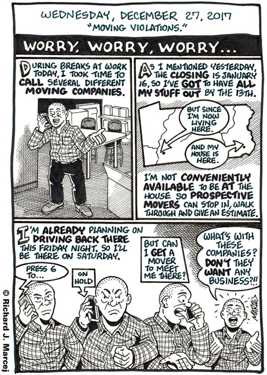 Daily Comic Journal: December 27, 2017: “Moving Violations.”