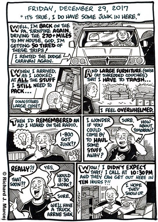 Daily Comic Journal: December 29, 2017: “It’s True, I Do Have Some Junk In Here.”