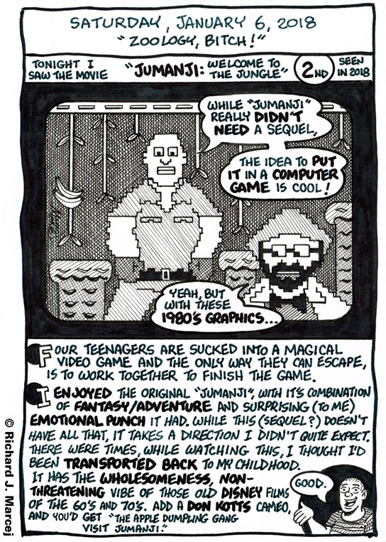 Daily Comic Journal: January 6, 2018: “Zoology Bitch!