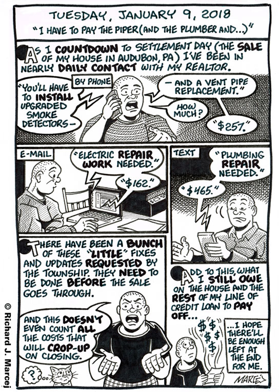 Daily Comic Journal: January 9, 2018: “I Have To Pay The Piper (And The Plumber And…)”