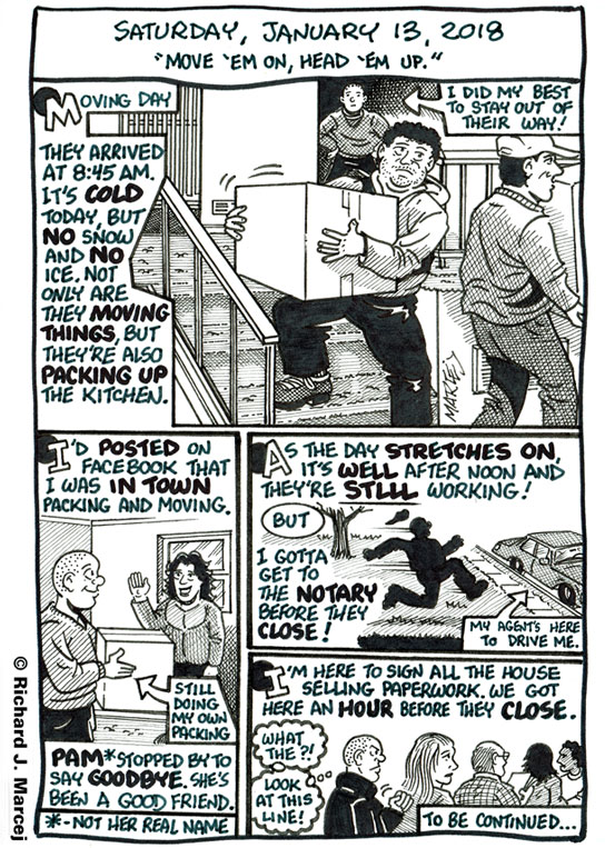 Daily Comic Journal: January 13, 2018: “Move ‘Em On, Head ‘Em Up.”