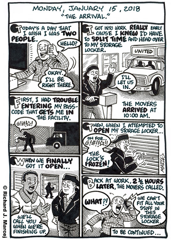 Daily Comic Journal: January 15, 2018: “The Arrival.”