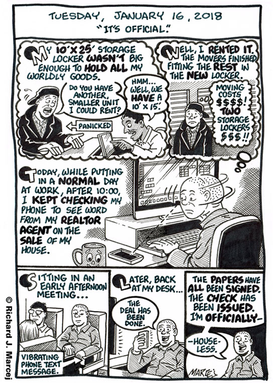 Daily Comic Journal: January 16, 2018: “It’s Official.”