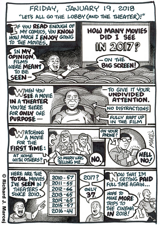 Daily Comic Journal: January 19, 2018: “Let’s All Go To The Lobby (And The Theater)!”