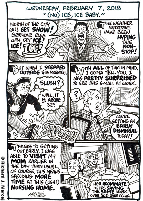 Daily Comic Journal: February 7, 2018: “(No) Ice, Ice Baby.”