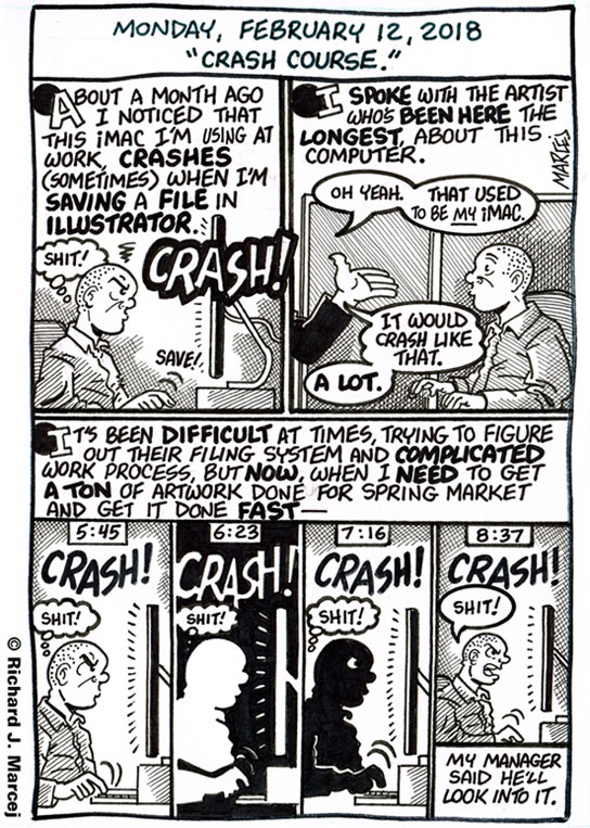 Daily Comic Journal: February 12, 2018: “Crash Course.”
