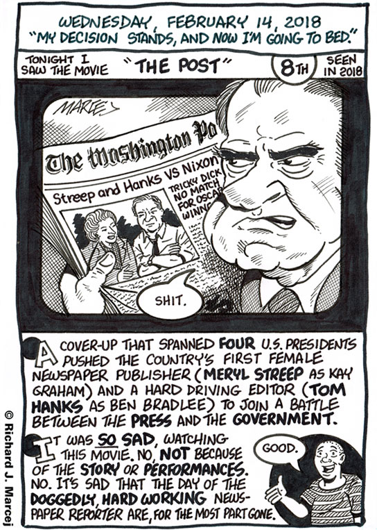 Daily Comic Journal: February 14, 2018: “My Decision Stands, And Now I’m Going To Bed.”