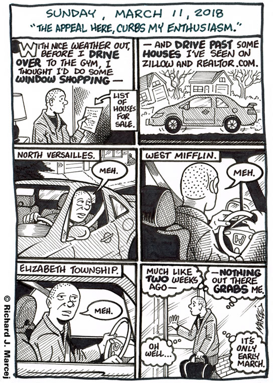 Daily Comic Journal: March 11, 2018: “The Appeal Here, Curbs My Enthusiasm.”