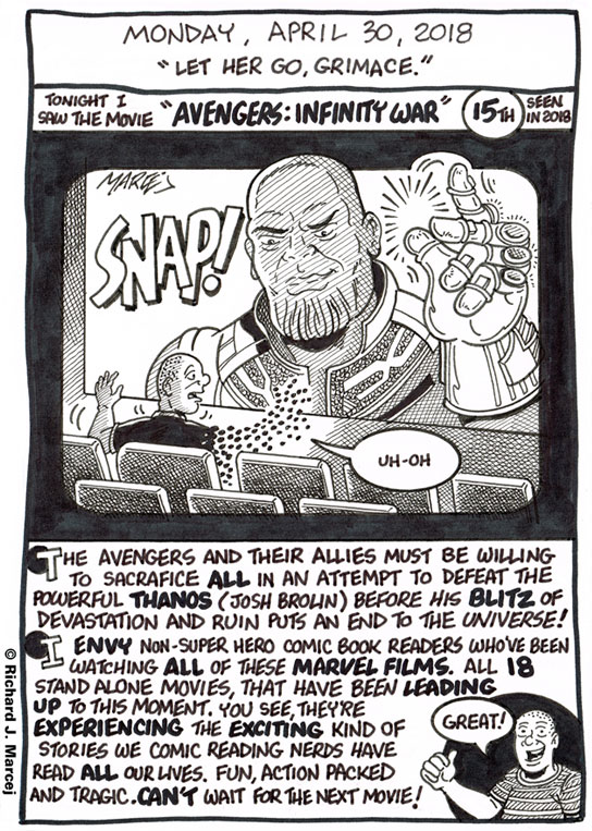 Daily Comic Journal: April 30, 2018: “Let Her Go Grimace!”