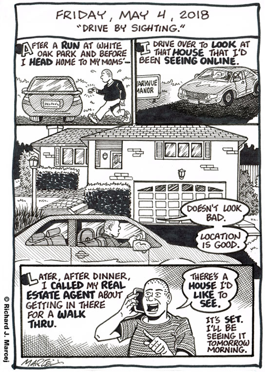 Daily Comic Journal: May 4, 2018: “Drive By Sighting.”