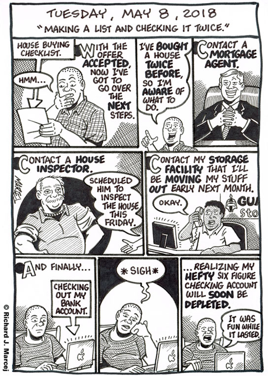 Daily Comic Journal: May 8, 2018: “Making A List And Checking It Twice.”
