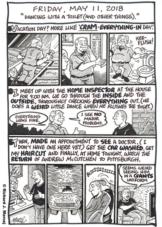 Daily Comic Journal: May 11, 2018: “Dancing With A Toilet (And Other Things).”