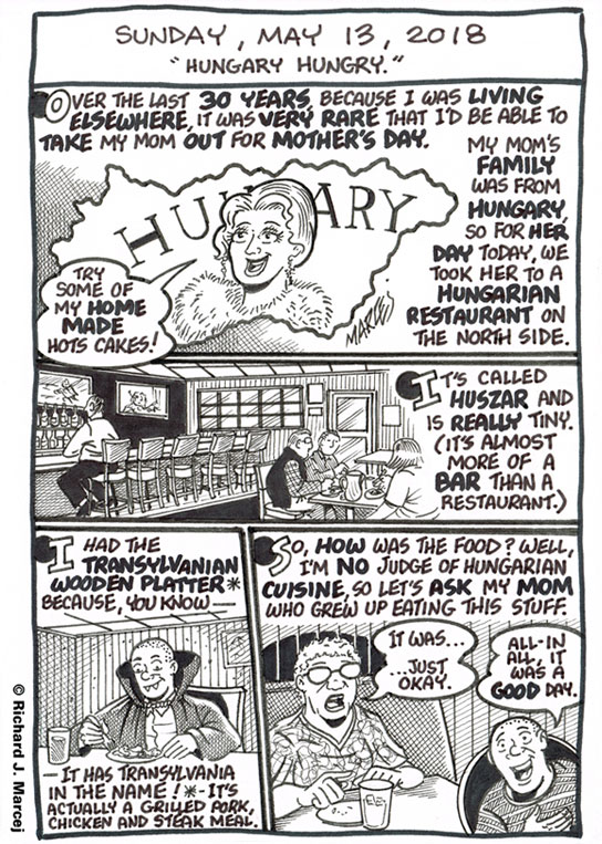 Daily Comic Journal: May 13, 2018: “Hungary Hungry.”