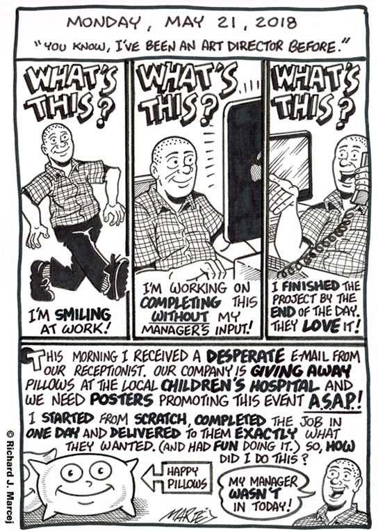Daily Comic Journal: May 21, 2018: “You Know, I’ve Been An Art Director Before.”