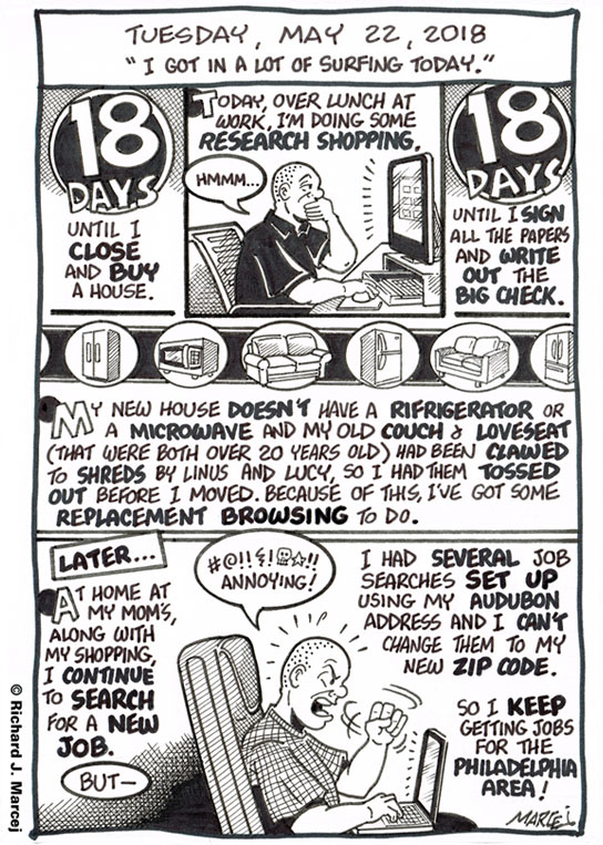 Daily Comic Journal: May 22, 2018: “I Got In A Lot Of Surfing Today.”