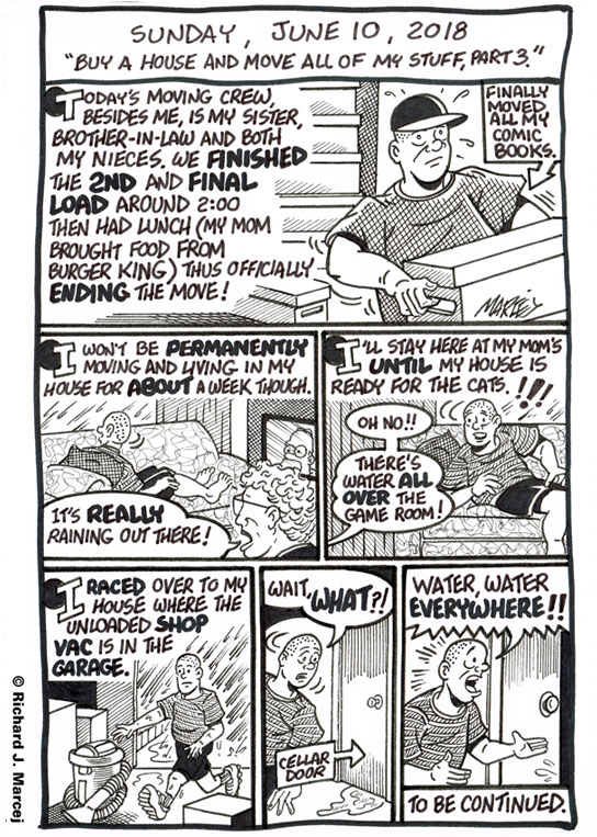 Daily Comic Journal: June 10, 2018: “Buy A House And Move All Of My Stuff, Part 3.”