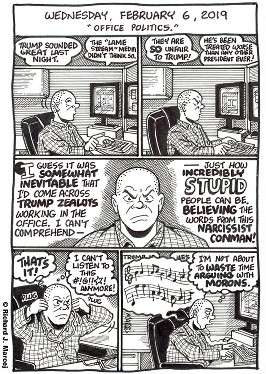 Daily Comic Journal: February 6, 2019: “Office Politics.”