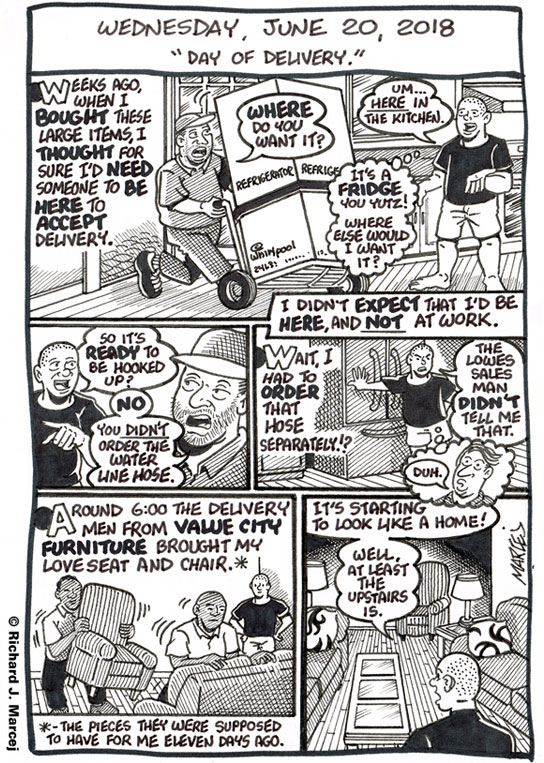 Daily Comic Journal: June 20, 2018: “Day Of Delivery.”