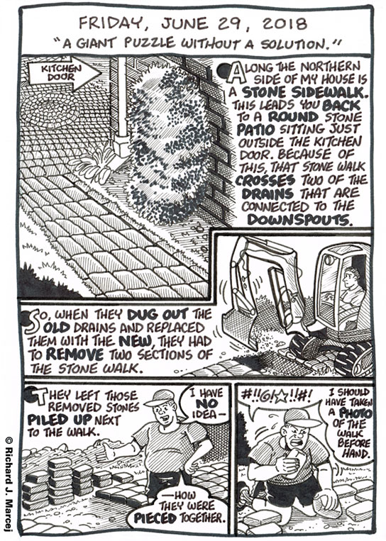 Daily Comic Journal: June 29, 2018: “A Giant Puzzle Without A Solution.”