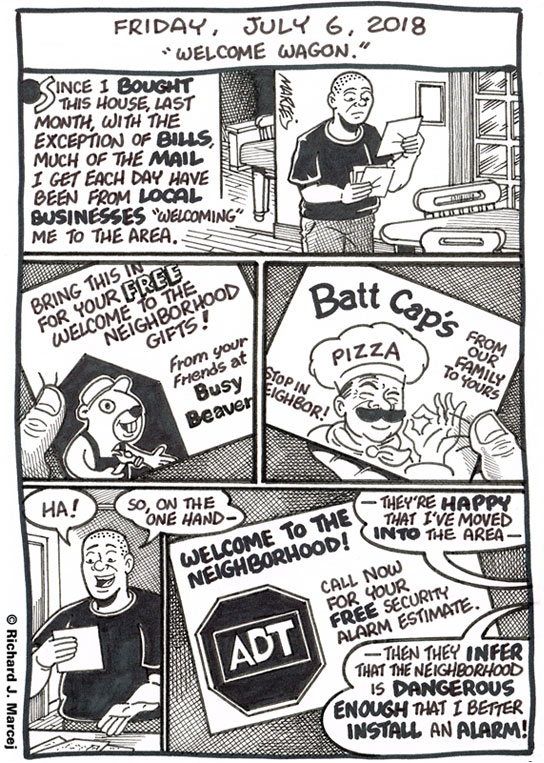 Daily Comic Journal: July 6, 2018: “Welcome Wagon.”