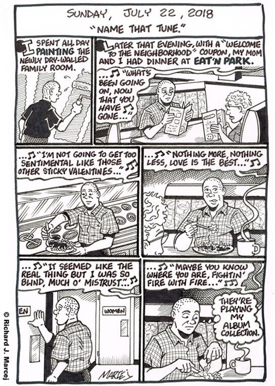 Daily Comic Journal: July 22, 2018: “Name That Tune.”