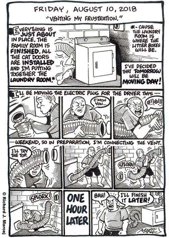 Daily Comic Journal: August 10, 2018: “Venting My Frustration.”