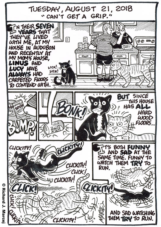 Daily Comic Journal: August 21, 2018: “Can’t Get A Grip.”