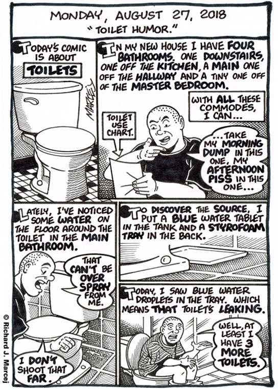 Daily Comic Journal: August 27, 2018: “Toilet Humor.”