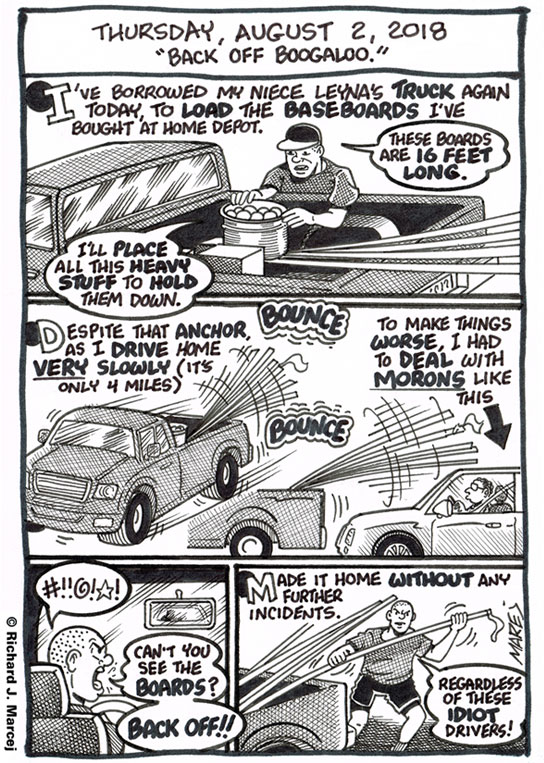 Daily Comic Journal: August 2, 2018: “Back Off Boogaloo.”