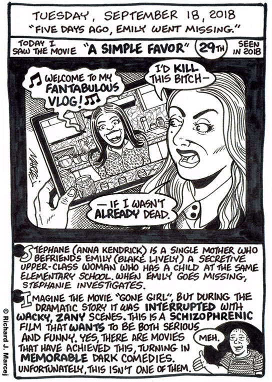 Daily Comic Journal: September 18, 2018: “Five Days Ago, Emily Went Missing.”