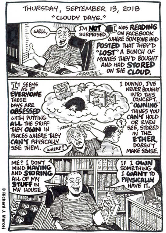 Daily Comic Journal: September 13, 2018: “Cloudy Days.”