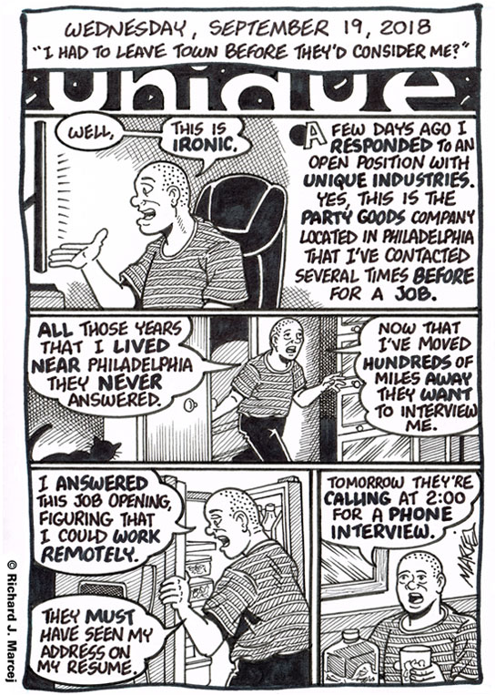 Daily Comic Journal: September 19, 2018: “I Had To Leave Town Before They’d Consider Me?”