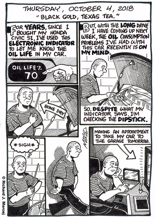 Daily Comic Journal: October 4, 2018: “Black Gold, Texas Tea.”