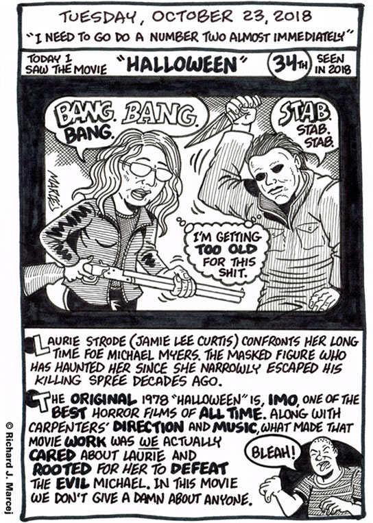 Daily Comic Journal: October 23, 2018: “I Need To Go Do A Number Two Almost Immediately.”