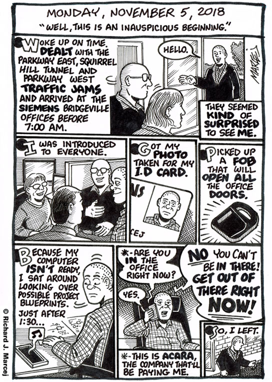 Daily Comic Journal: November 5, 2018: “Well, This Is An Inauspicious Beginning.”