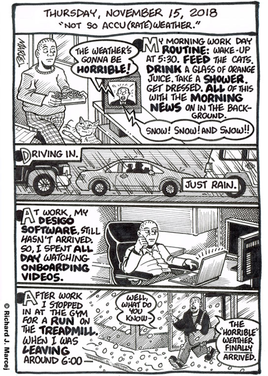 Daily Comic Journal: November 15, 2018: “Not So Accu(rate)weather.”